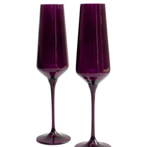 Estelle Colored Champagne Flute - Set of 6 {Amethyst}