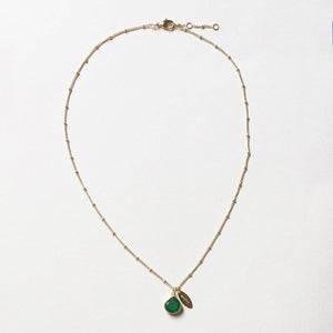 August Green Jade Birthstone Necklace
