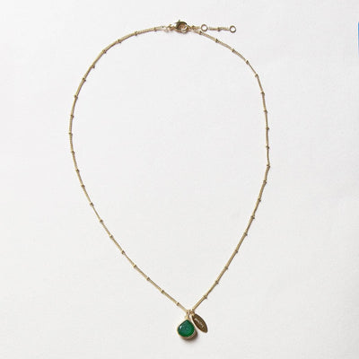 August Green Jade Birthstone Necklace