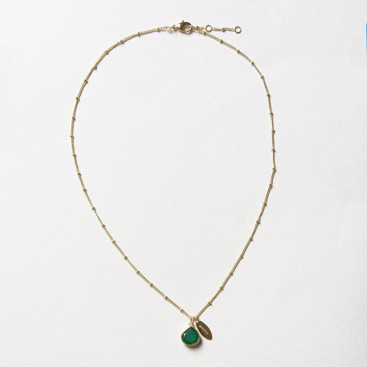 August Green Jade Birthstone Necklace