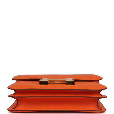 Hermès Constance 18 Orange Swift Gold Hardware