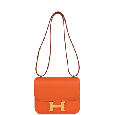 Hermès Constance 18 Orange Swift Gold Hardware