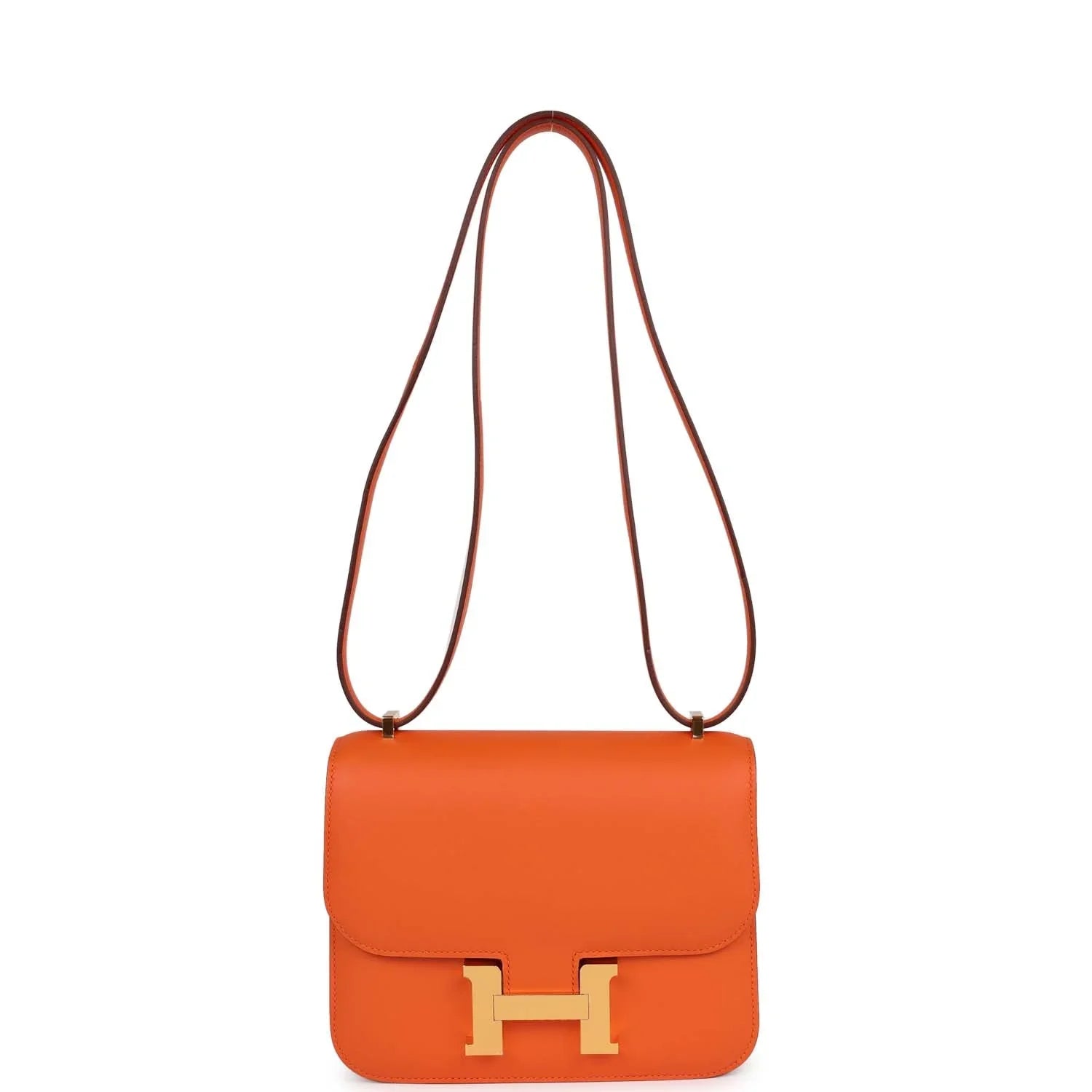 Hermès Constance 18 Orange Swift Gold Hardware