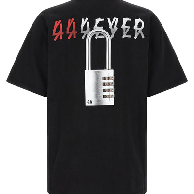 44 Label T-shirt With Padlock Print