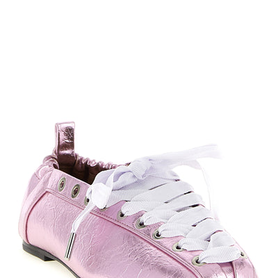 Ganni Lace-up Ballet Flats