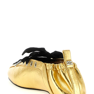 Ganni Lace-up Ballet Flats