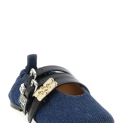 Ganni Sue Triple Ballet Flats