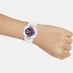 Baby-G Women Quartz Two Tone Dial Analog-Digital Leather Watch B151