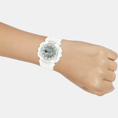 Baby-G Unisex Quartz White Dial Analog Resin Watch B160