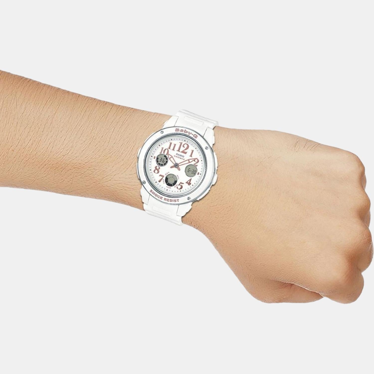 Baby-G Unisex Quartz White Dial Analog Resin Watch B164
