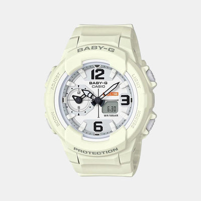 Baby-G Unisex Quartz White Dial Analog-Digital Resin Watch B173