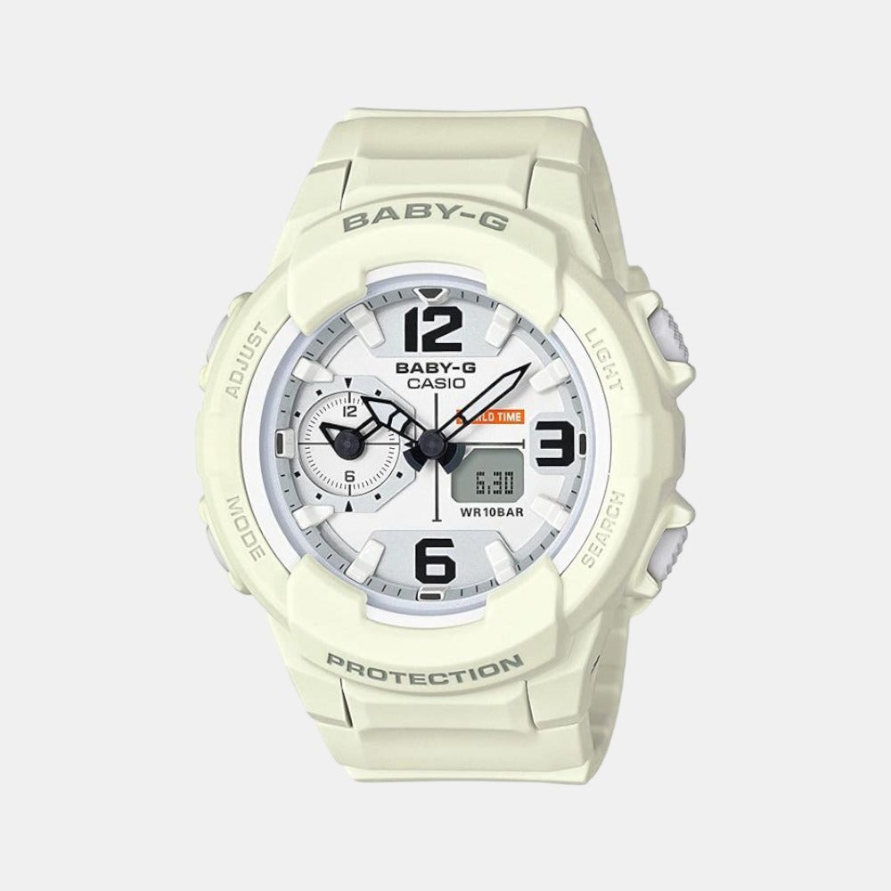 Baby-G Unisex Quartz White Dial Analog-Digital Resin Watch B173