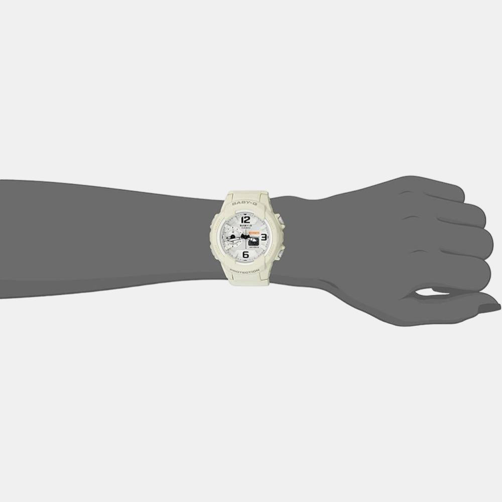 Baby-G Unisex Quartz White Dial Analog-Digital Resin Watch B173