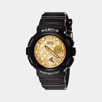 Baby-G Women Quartz Gold Dial Analog-Digital Resin Watch B181