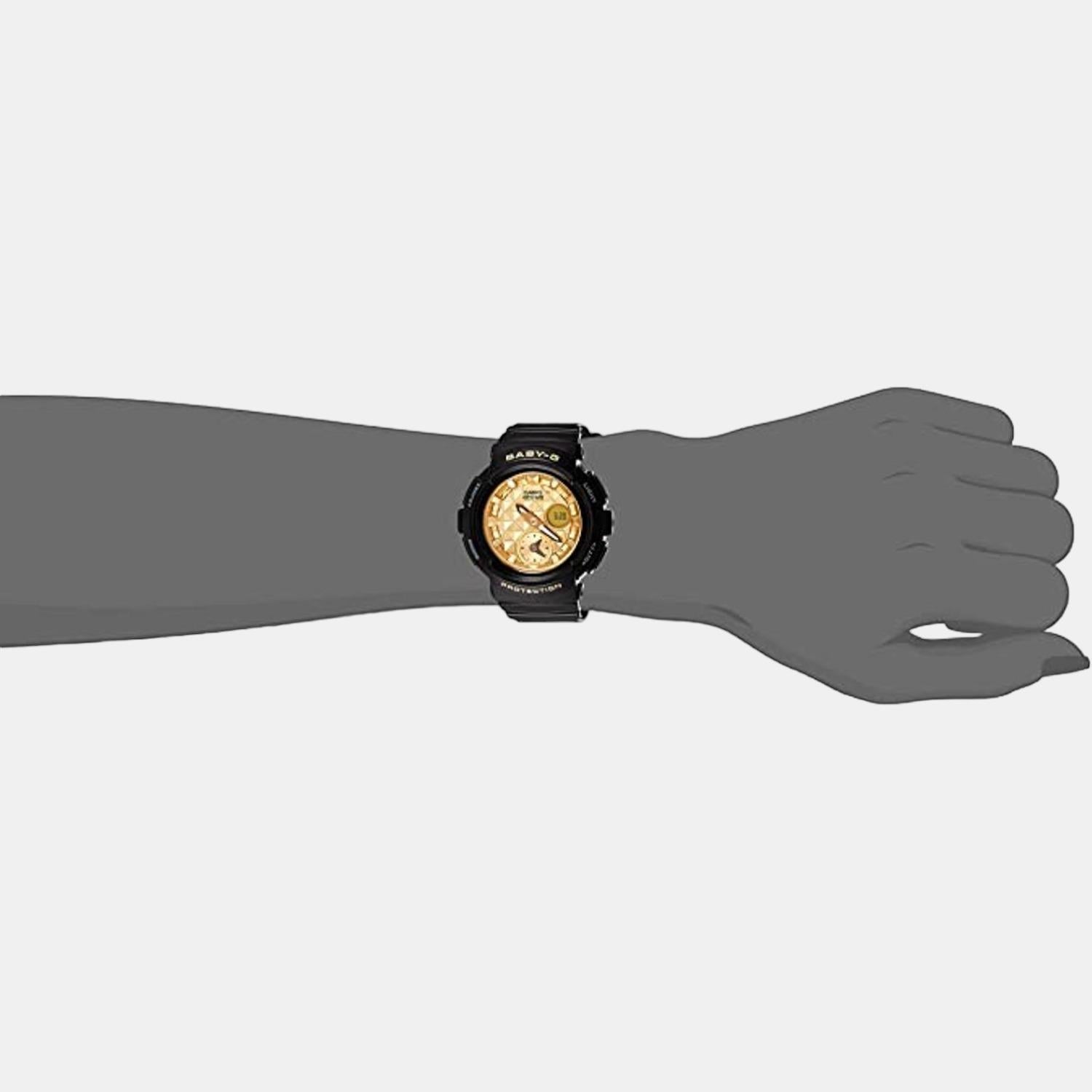 Baby-G Women Quartz Gold Dial Analog-Digital Resin Watch B181