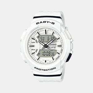 Baby-G Women Quartz White Dial Analog-Digital Resin Watch B190