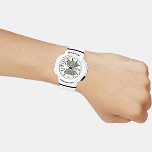 Baby-G Women Quartz White Dial Analog-Digital Resin Watch B190