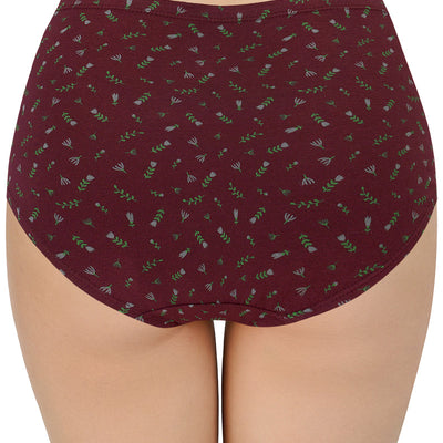Printed High Rise Full Brief (Pack of 3)