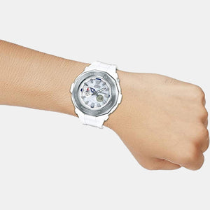 Baby-G Women Quartz Silver Dial Analog-Digital Resin Watch B191