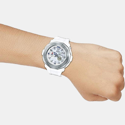 Baby-G Women Quartz Silver Dial Analog-Digital Resin Watch B191