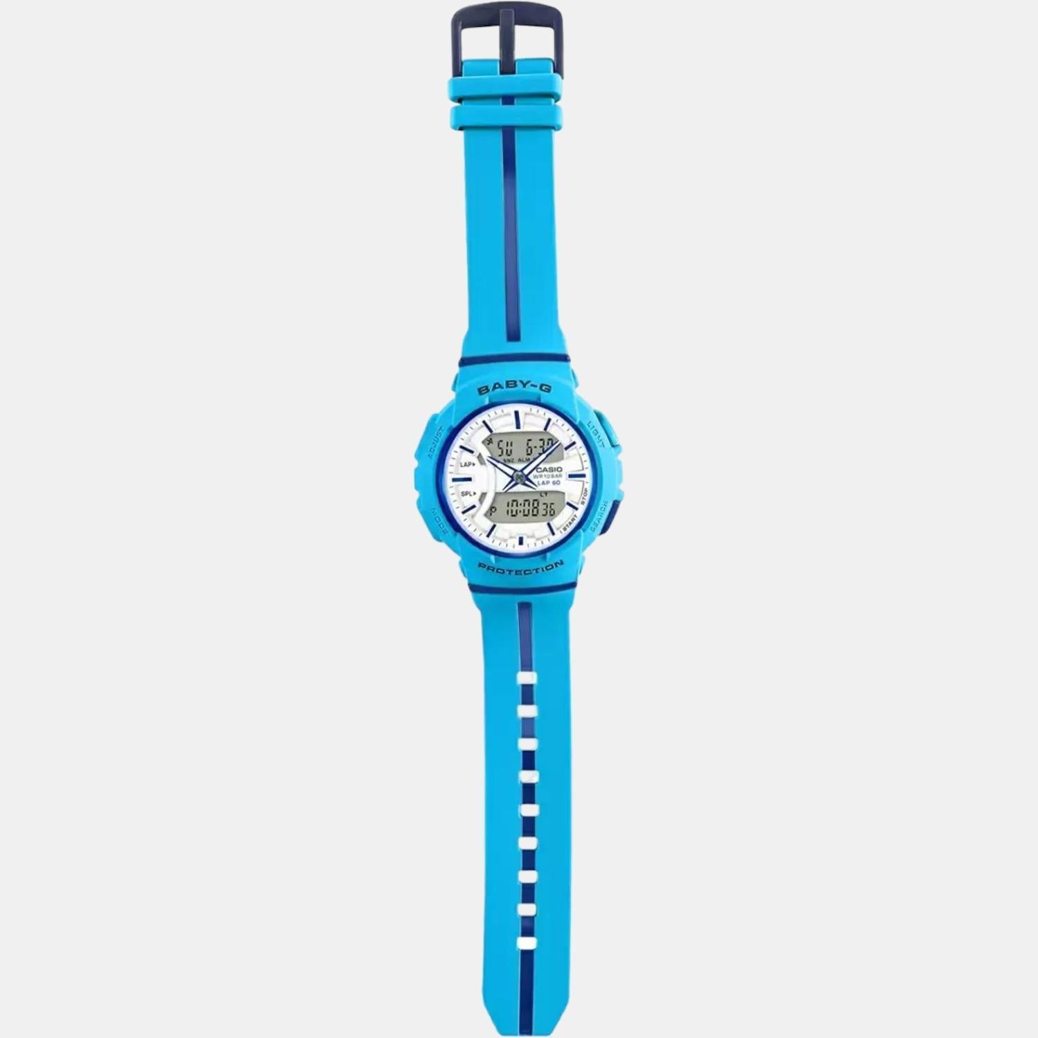 Baby-G Women Quartz White Dial Analog-Digital Resin Watch B197
