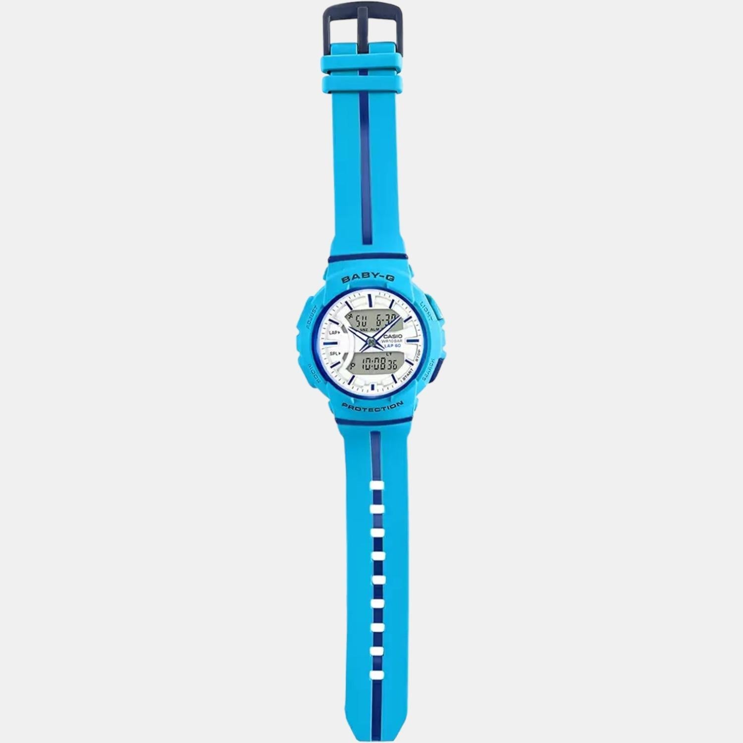 Baby-G Women Quartz White Dial Analog-Digital Resin Watch B197