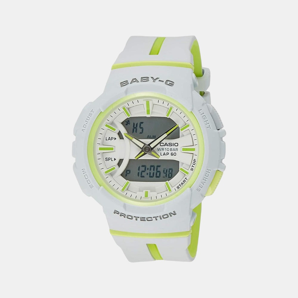 Baby-G Women Quartz White Dial Analog Resin Watch B198