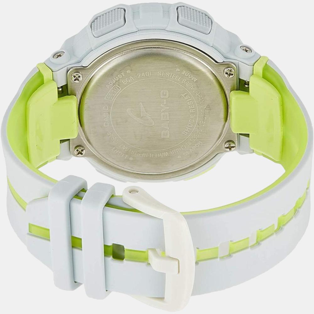 Baby-G Women Quartz White Dial Analog Resin Watch B198