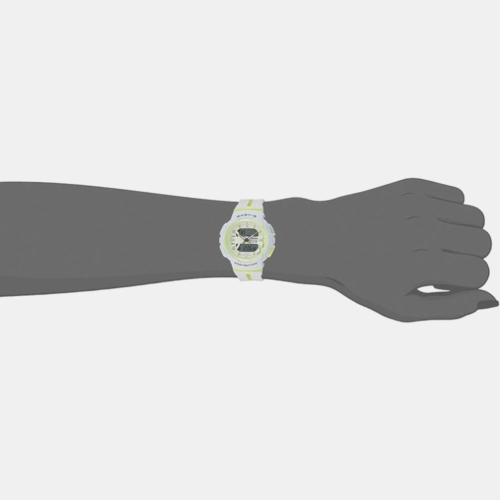 Baby-G Women Quartz White Dial Analog Resin Watch B198