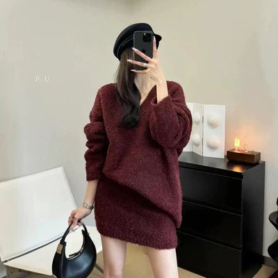Bosco Winter Coord Set - Set of Sweater and Skirt