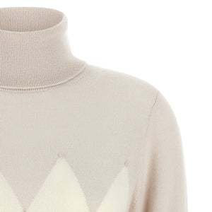 Ballantyne New Diamond Turtleneck Sweater With Diamond Intarsia