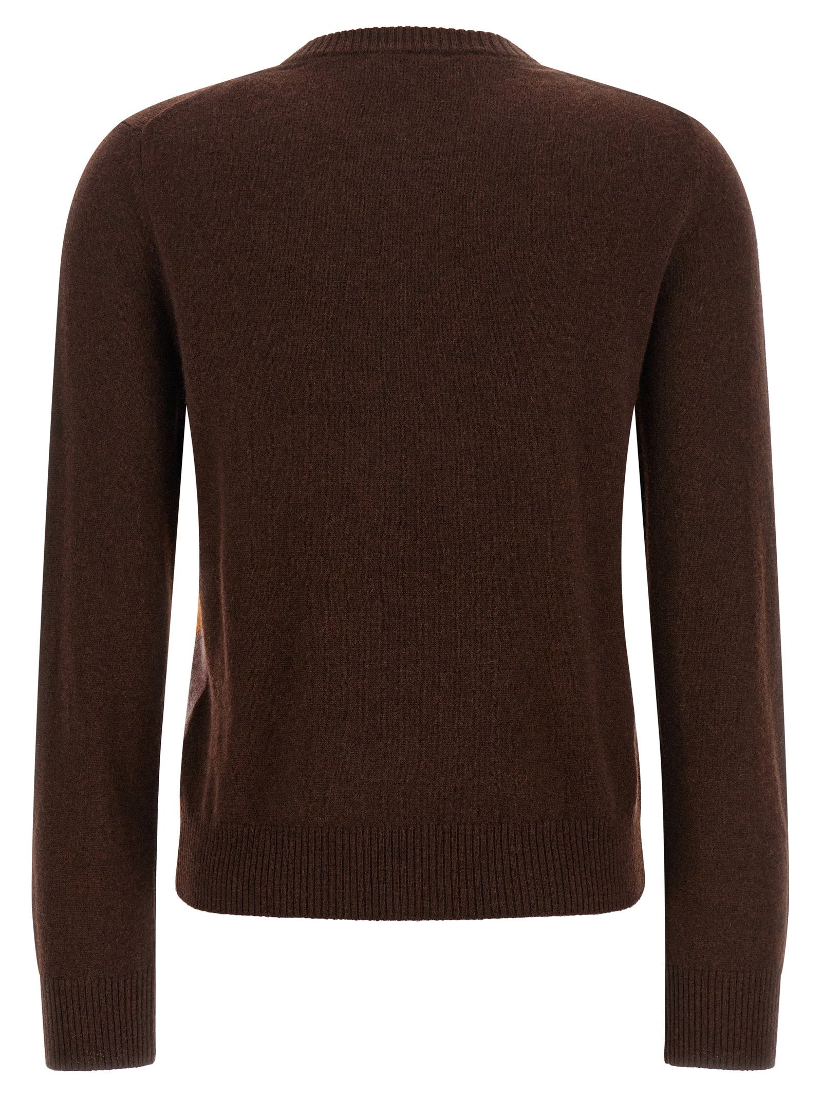 Ballantyne Crewneck Sweater With Diamond Intarsia