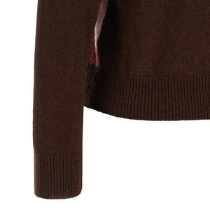 Ballantyne Crewneck Sweater With Diamond Intarsia