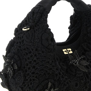 Ganni Mini Hobo Crochet Handbag