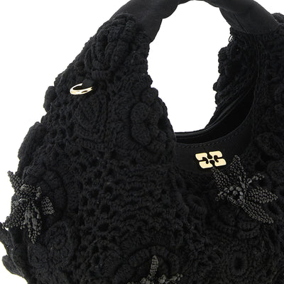 Ganni Mini Hobo Crochet Handbag