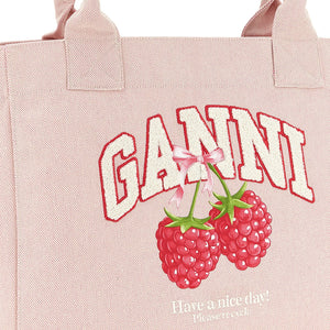 Ganni Medium Raspberry Shopping Bag
