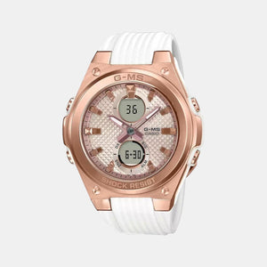 Baby-G Women Quartz Rose Gold Dial Analog-Digital Resin Watch B214