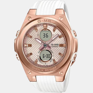 Baby-G Women Quartz Rose Gold Dial Analog-Digital Resin Watch B214