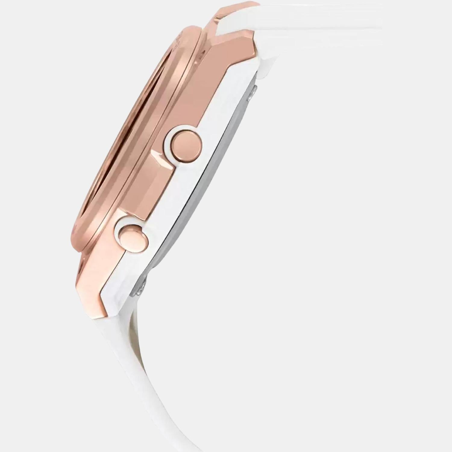 Baby-G Women Quartz Rose Gold Dial Analog-Digital Resin Watch B214