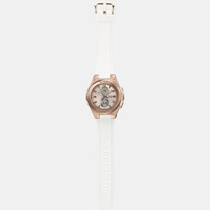 Baby-G Women Quartz Rose Gold Dial Analog-Digital Resin Watch B214