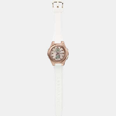 Baby-G Women Quartz Rose Gold Dial Analog-Digital Resin Watch B214