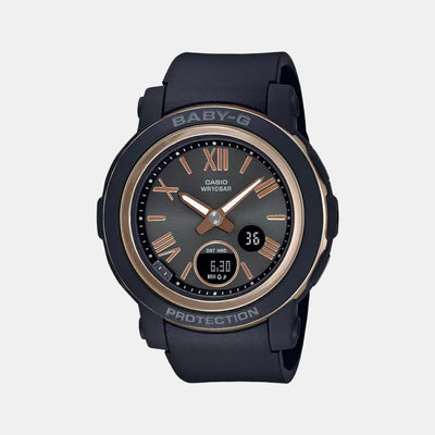 Baby-G Women Quartz Black Dial Analog-Digital Resin Watch B218