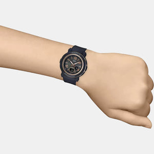 Baby-G Women Quartz Black Dial Analog-Digital Resin Watch B218