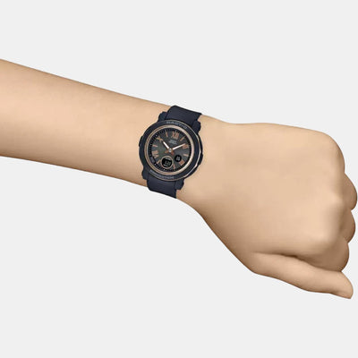Baby-G Women Quartz Black Dial Analog-Digital Resin Watch B218