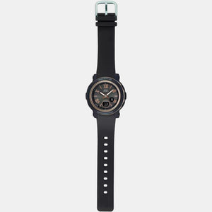Baby-G Women Quartz Black Dial Analog-Digital Resin Watch B218
