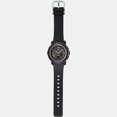 Baby-G Women Quartz Black Dial Analog-Digital Resin Watch B218