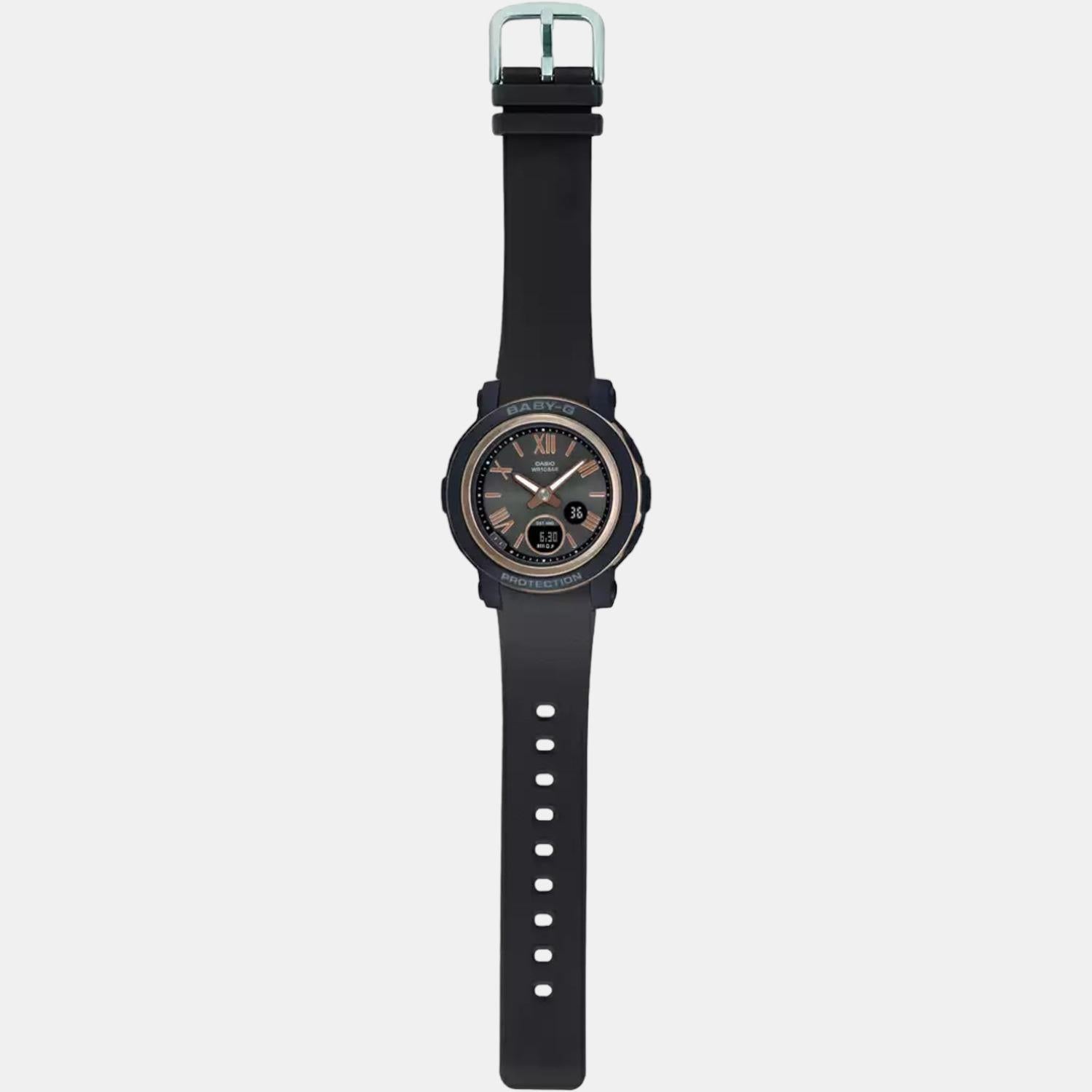 Baby-G Women Quartz Black Dial Analog-Digital Resin Watch B218