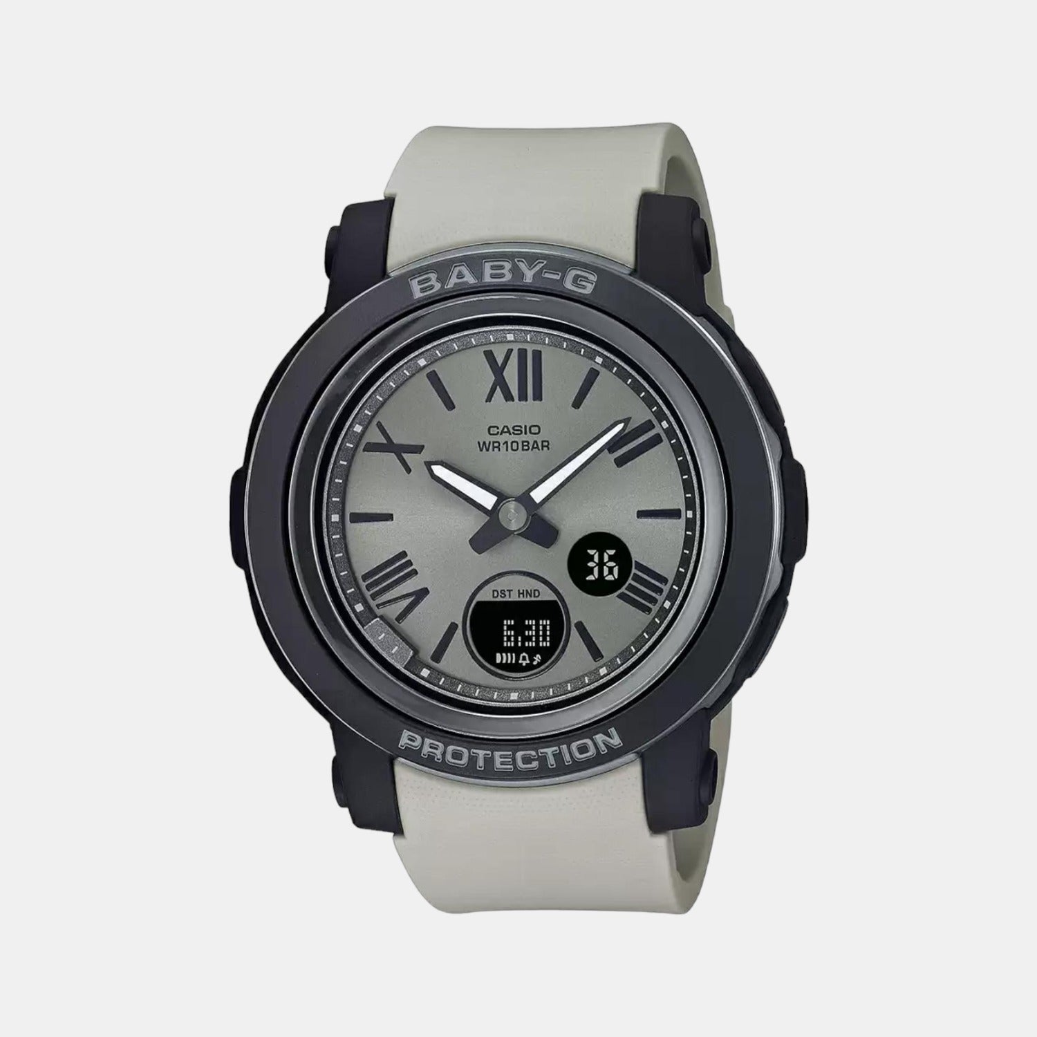 Baby-G Women Quartz Silver Dial Analog-Digital Resin Watch B220