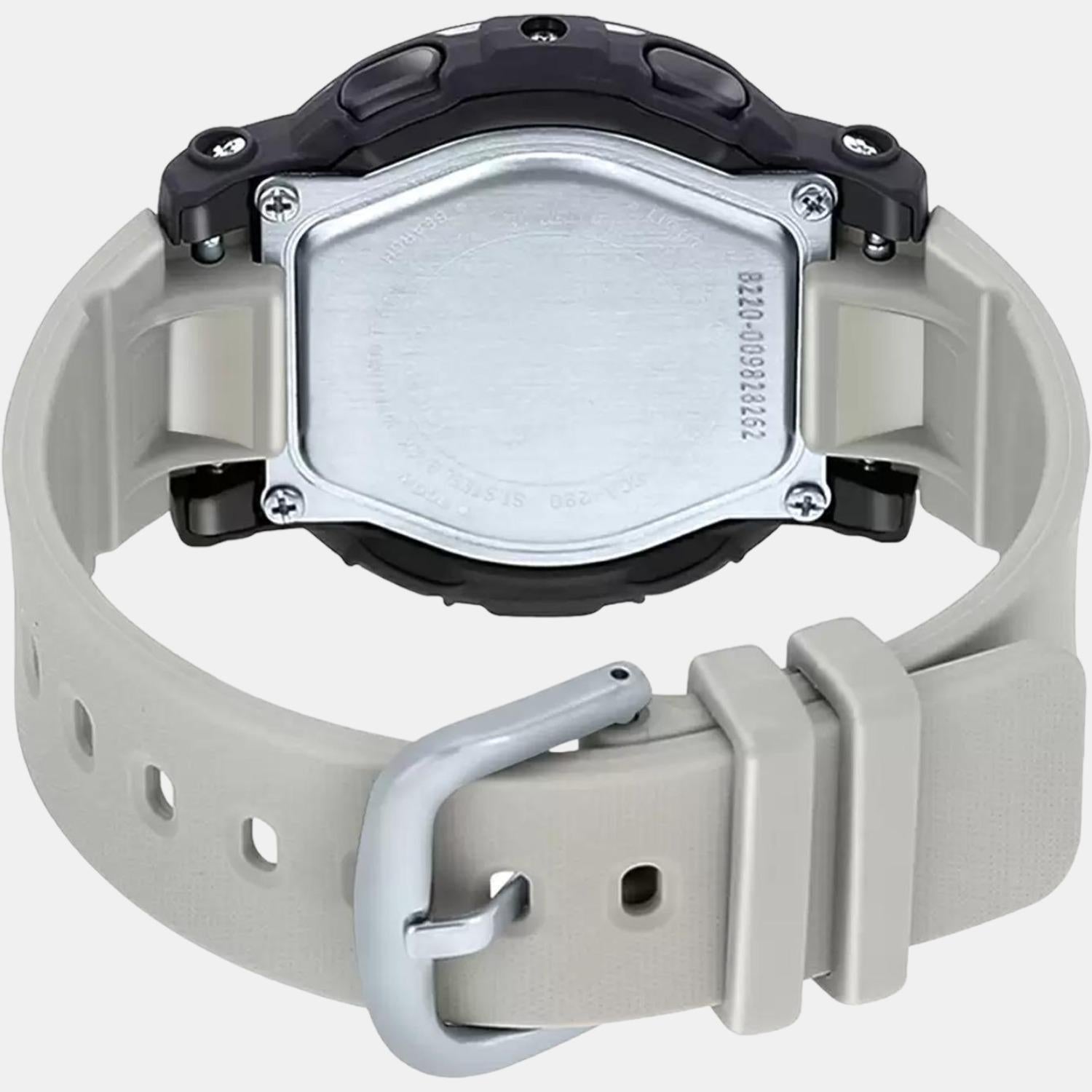 Baby-G Women Quartz Silver Dial Analog-Digital Resin Watch B220