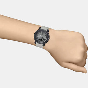 Baby-G Women Quartz Silver Dial Analog-Digital Resin Watch B220